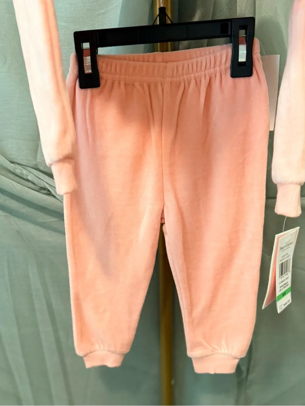 Juicy Couture Kids Blush Pink Velour Sweat Set